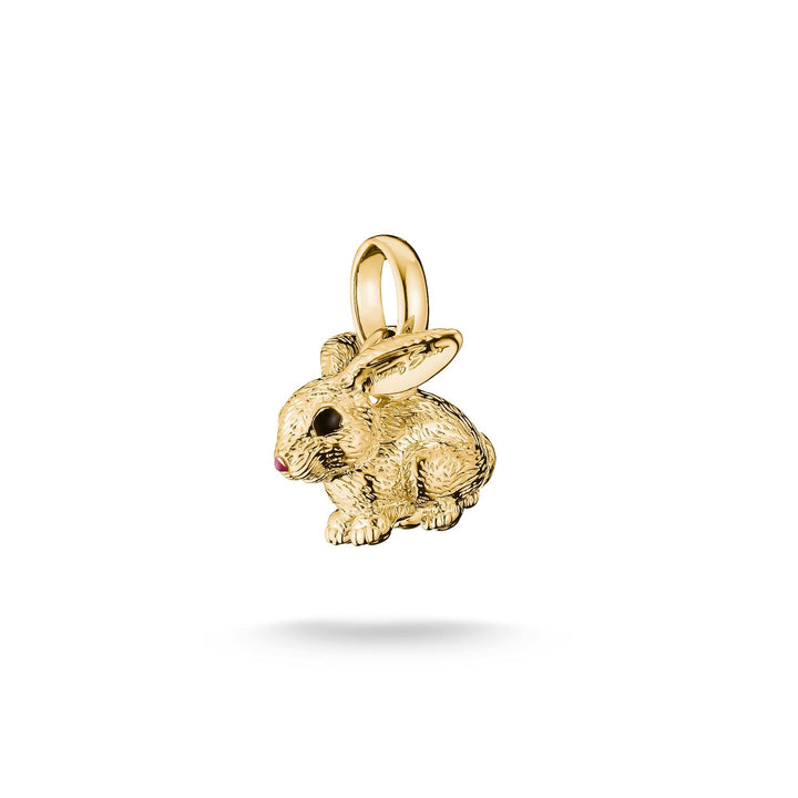 THOMAS SABO Gold-Plated Rabbit Charm with Enamel