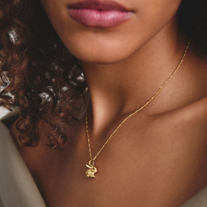 THOMAS SABO Gold-Plated Rabbit Charm with Enamel