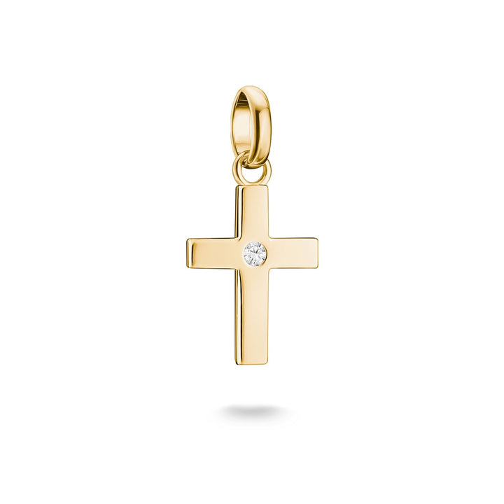 THOMAS SABO Gold-Plated Cross Charm with Zirconia Centre Stone
