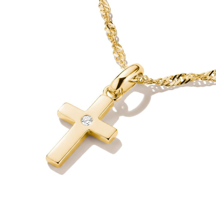 THOMAS SABO Gold-Plated Cross Charm with Zirconia Centre Stone