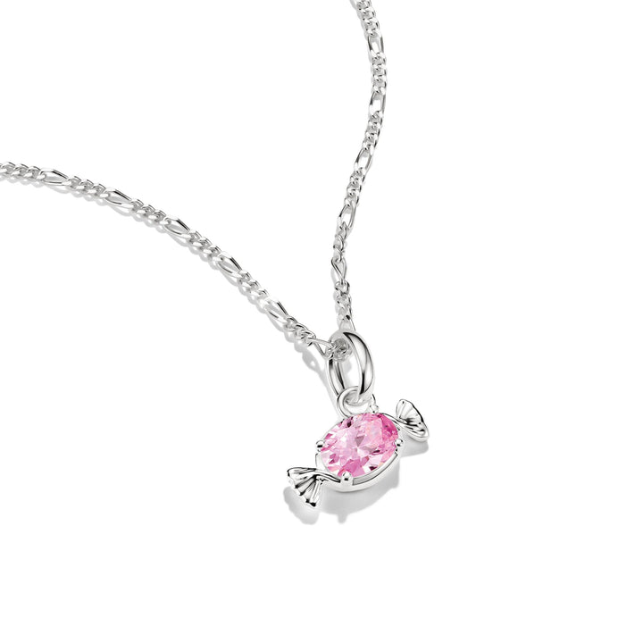 THOMAS SABO Silver-Plated Candy Charm with Pink Zirconia