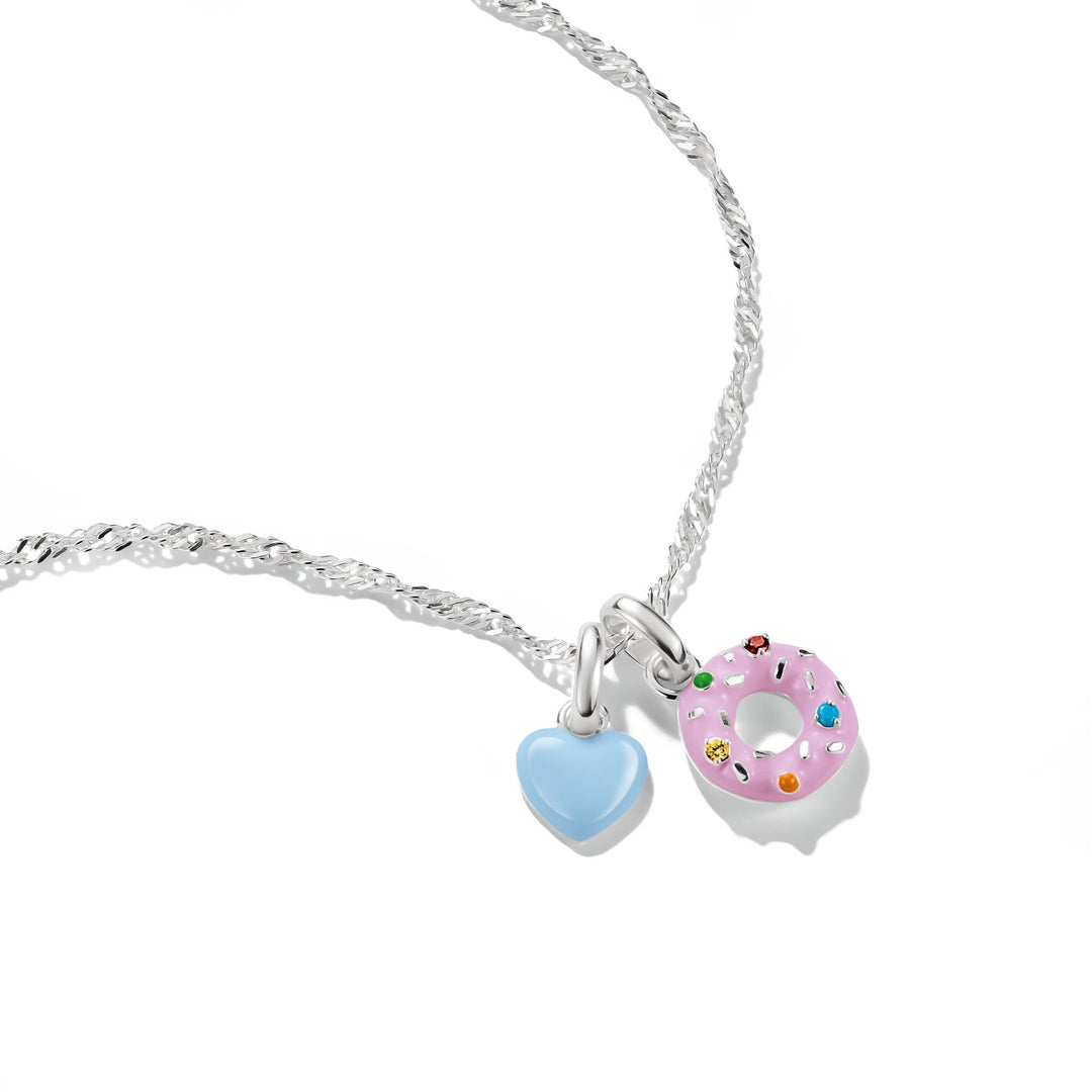 THOMAS SABO Silver-Plated Light Blue Enamel Heart Charm