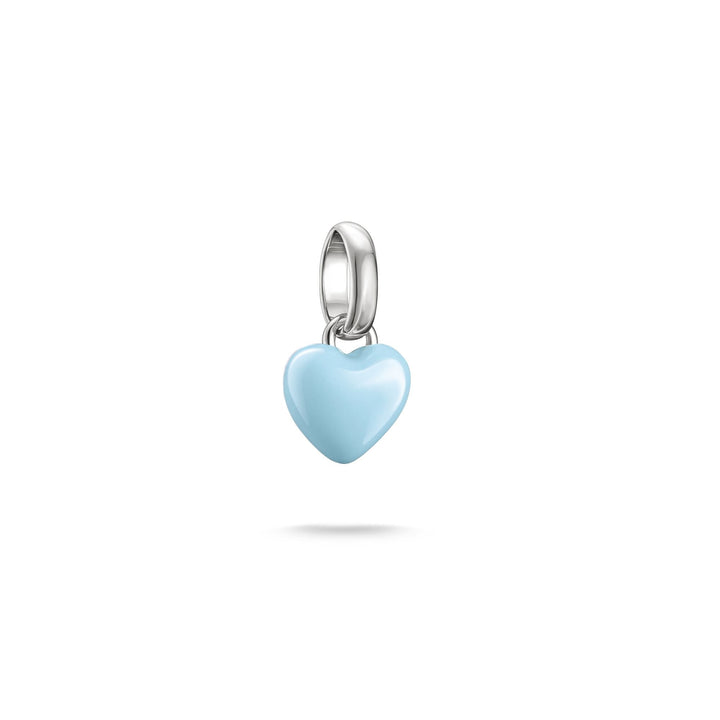 THOMAS SABO Silver-Plated Light Blue Enamel Heart Charm