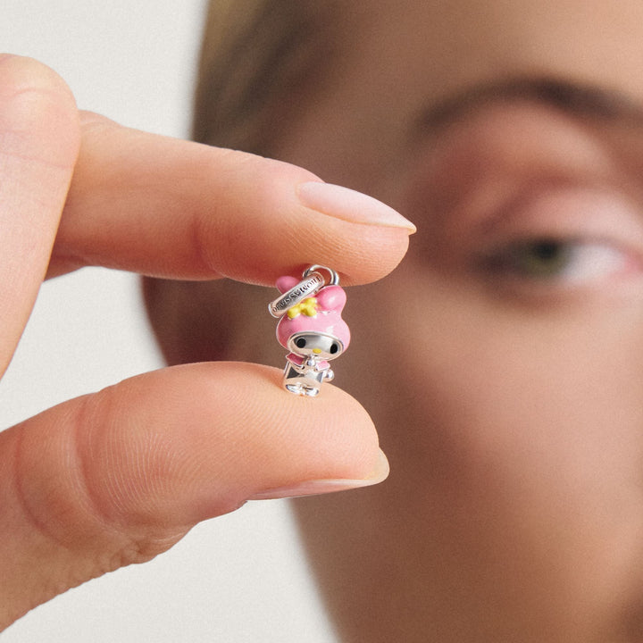 THOMAS SABO Hello Kitty My Melody Connect Charm with Yellow Bow, Silver-Plated