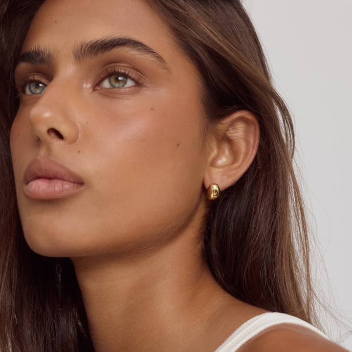 Bean Earrings | 14K Gold