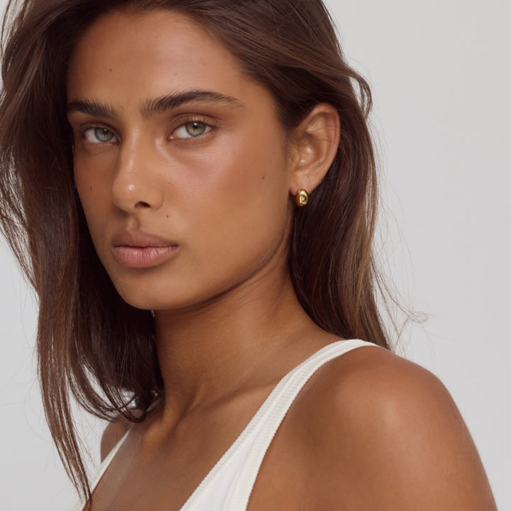 Bean Earrings | 14K Gold