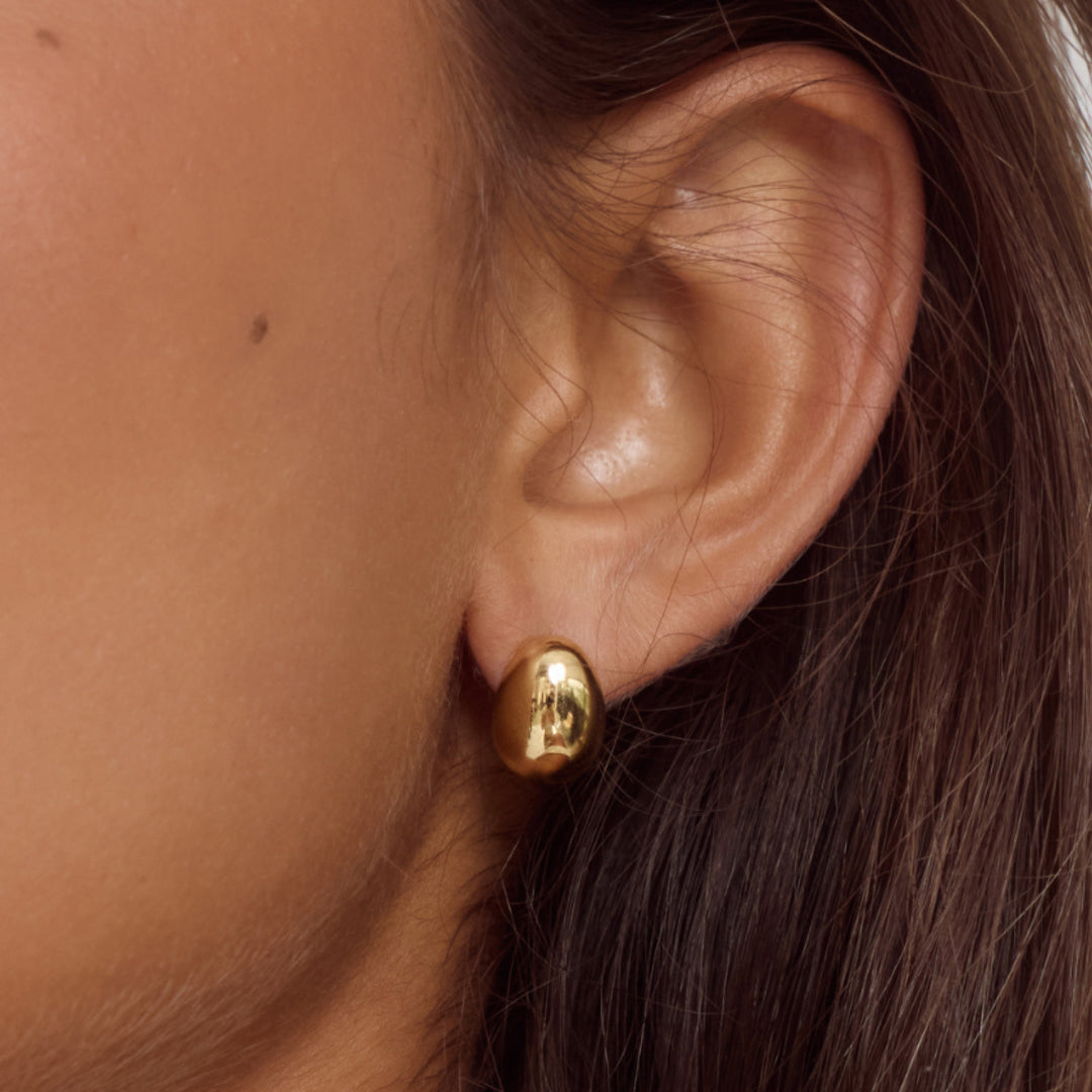 Bean Earrings | 14K Gold