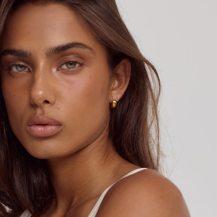 Bean Earrings | 14K Gold