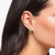 THOMAS SABO Hoop Earrings with Green Stones