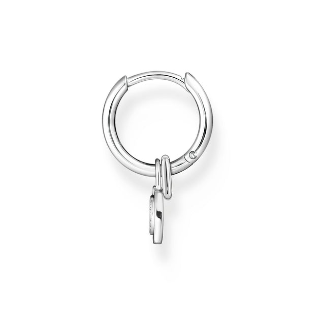 THOMAS SABO Single Hoop Earring with Stones and Eyelet for Charms