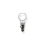 THOMAS SABO Crystal Single Hoop Earring with Golden Blue Tiger's Eye