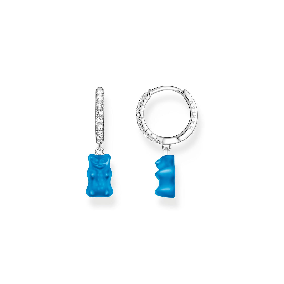 THOMAS SABO x HARIBO: Silver Creole Blueberry Blue Goldbear (Single Hoop)