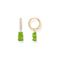 THOMAS SABO x HARIBO: Gold-plated Creole Apple Green Goldbear (Single Hoop)