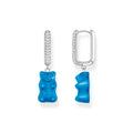 THOMAS SABO x HARIBO: Large Silver creole Blueberry Blue Goldbear (Single Hoop)
