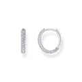 Hoop earrings with white zirconia pavÃ© | The Jewellery Boutique