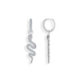 Single hoop earring with white stones | The Jewellery Boutique