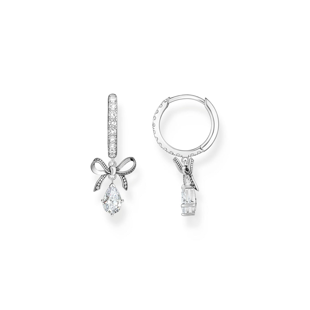 Hoop earrings with bow pendant | The Jewellery Boutique