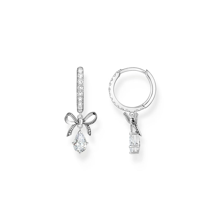 Hoop earrings with bow pendant | The Jewellery Boutique