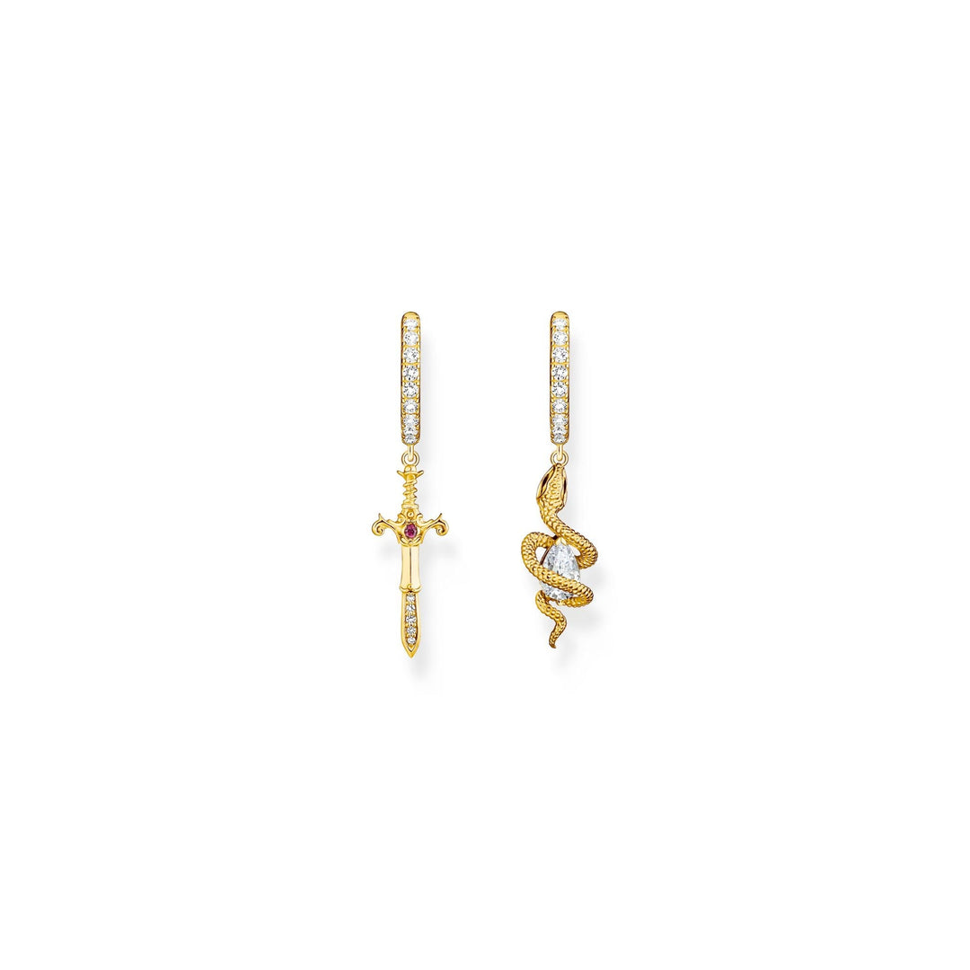 Romance Hoop earrings Snake & Cross