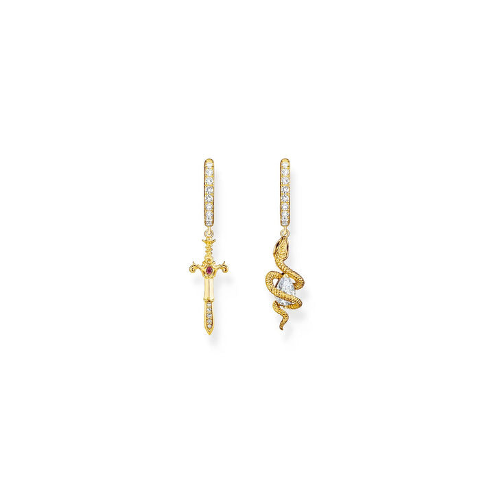 Romance Hoop earrings Snake & Cross
