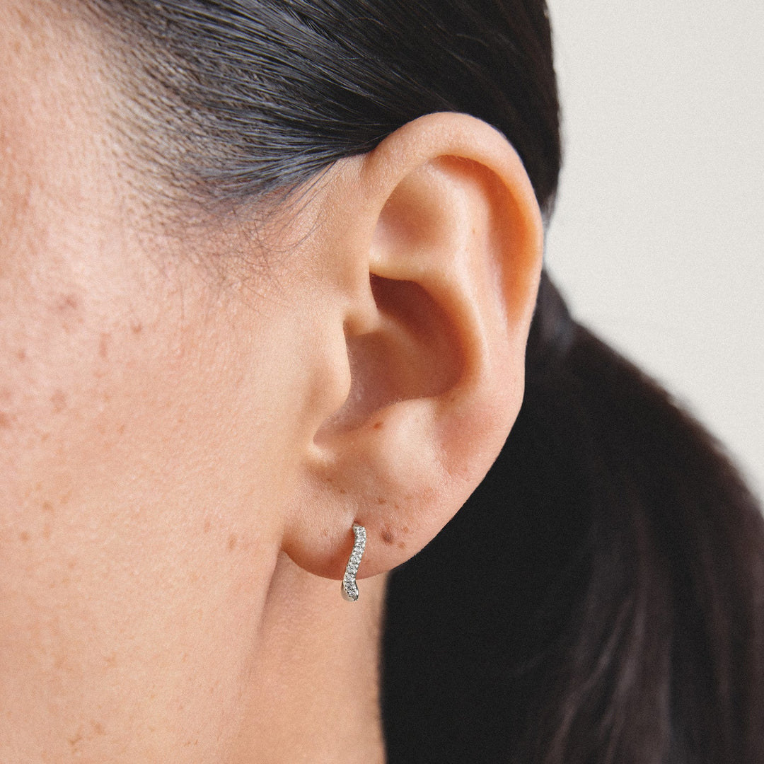 Hoop earrings with zirconia | Jewellery Boutique Australia