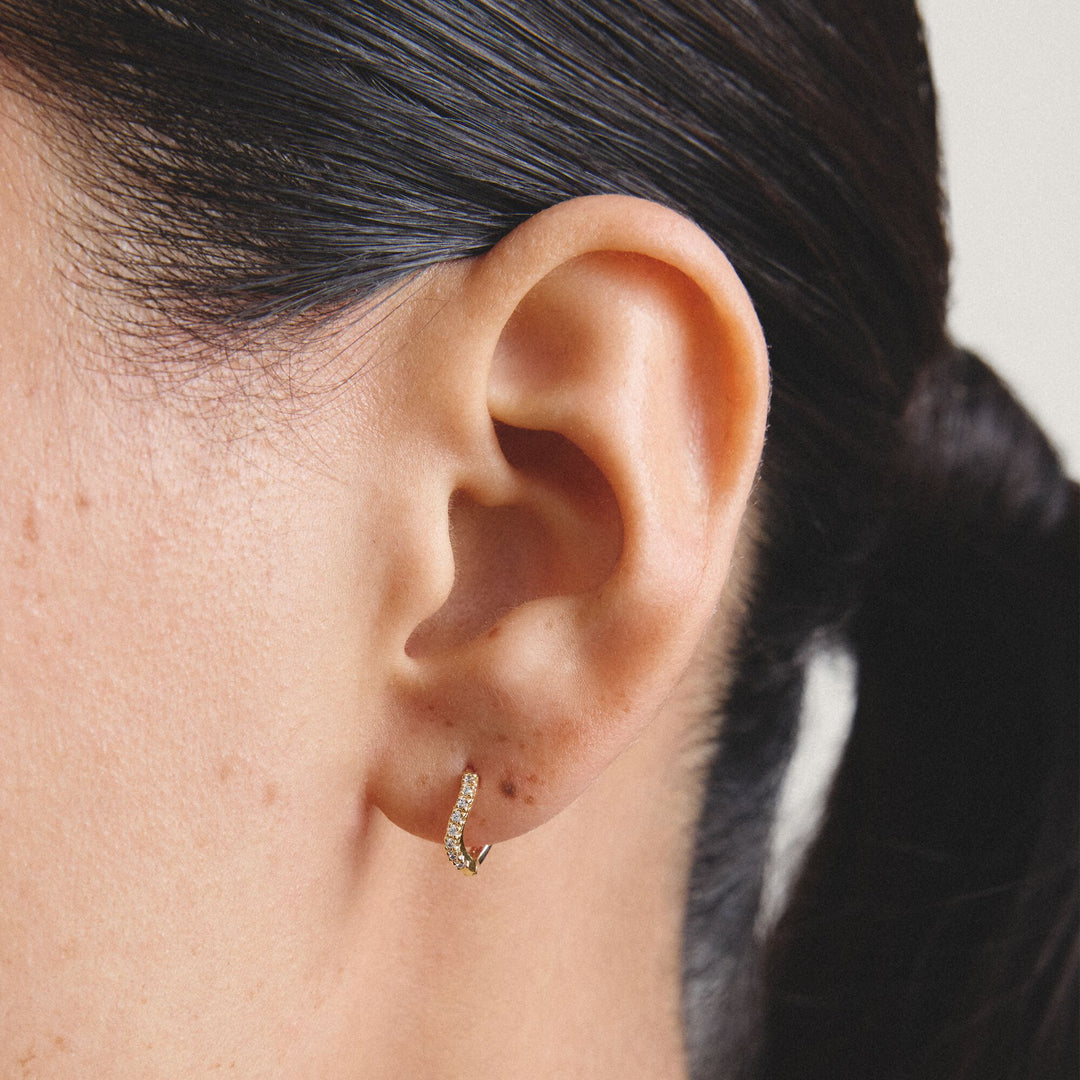 Hoop earrings with zirconia | Jewellery Boutique Australia
