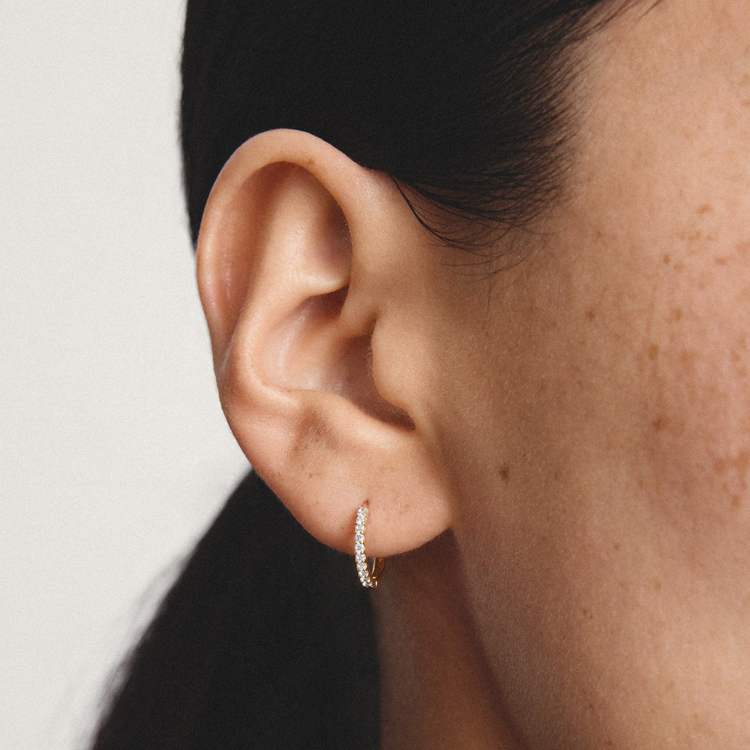 Hoop earrings with zirconia | Jewellery Boutique Australia