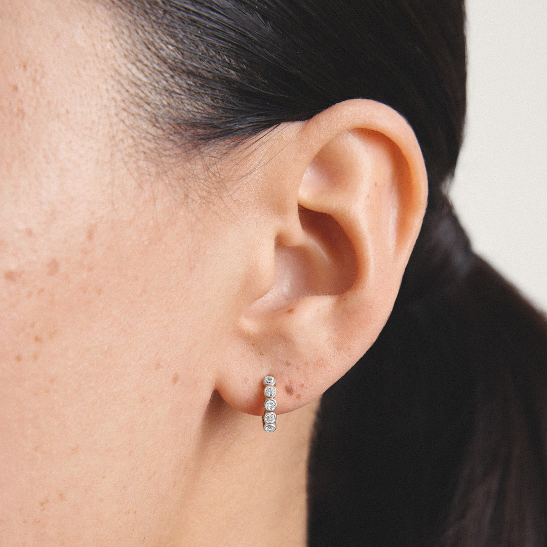 Hoop earrings with zirconia | Jewellery Boutique Australia