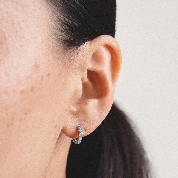 Hoop earrings with zirconia | Jewellery Boutique Australia