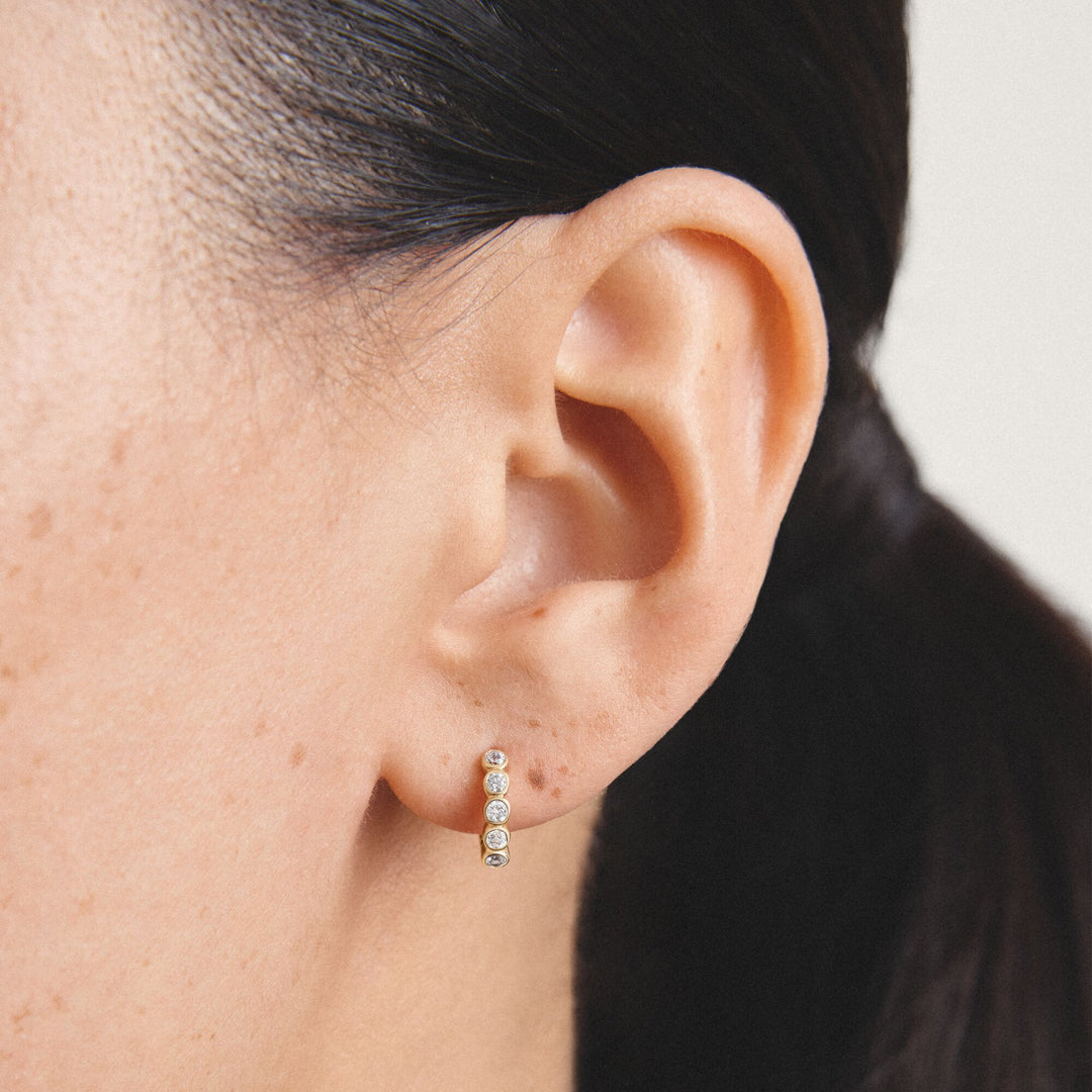 Hoop earrings with zirconia | Jewellery Boutique Australia