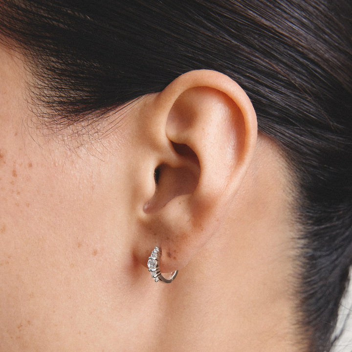Hoop earrings with zirconia | Jewellery Boutique Australia
