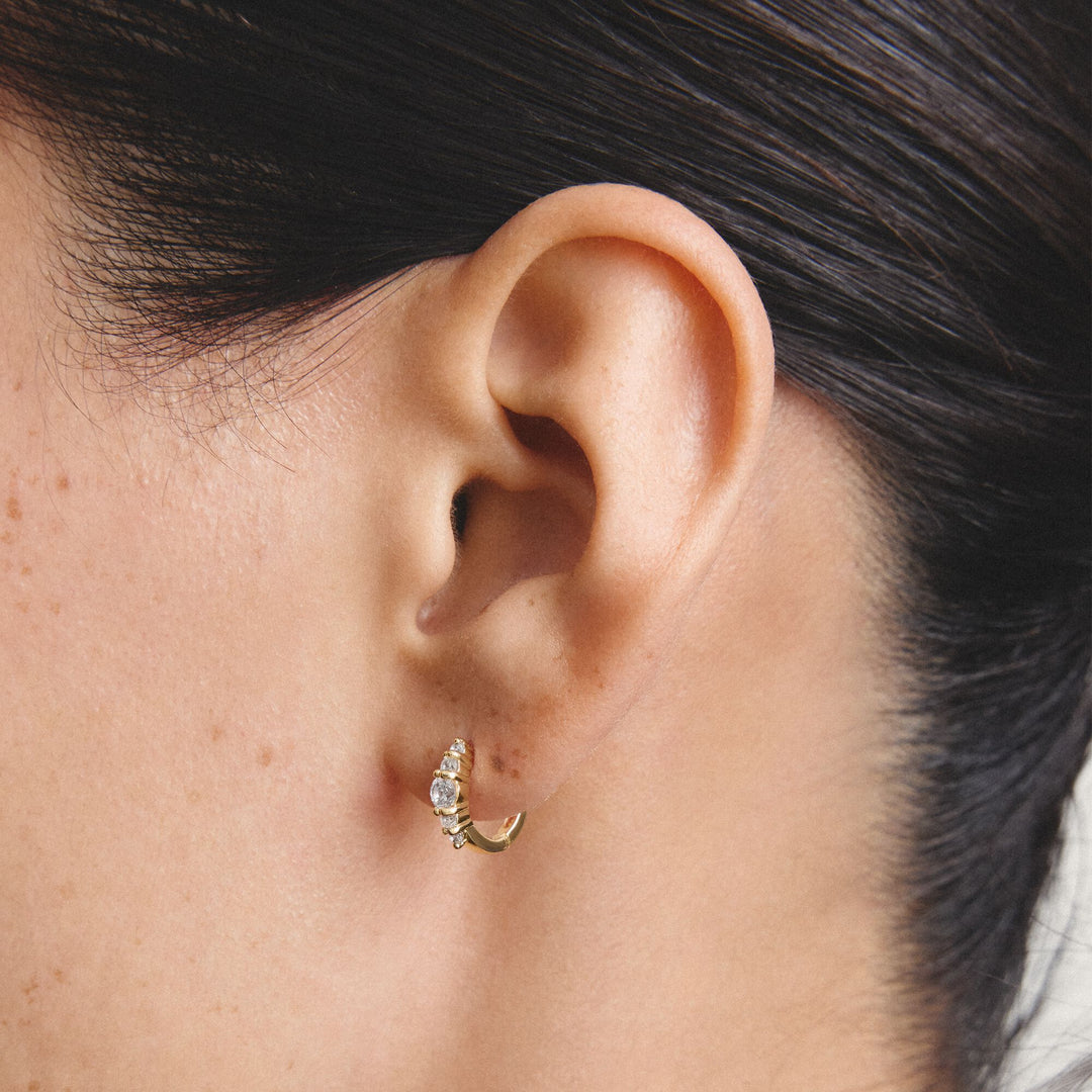 Hoop earrings with zirconia | Jewellery Boutique Australia