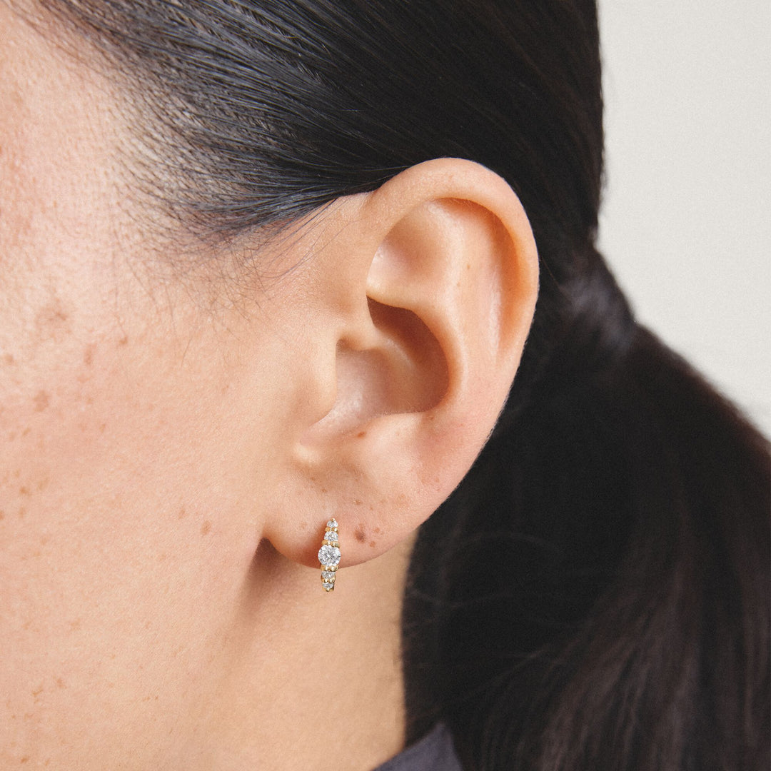 Hoop earrings with zirconia | Jewellery Boutique Australia