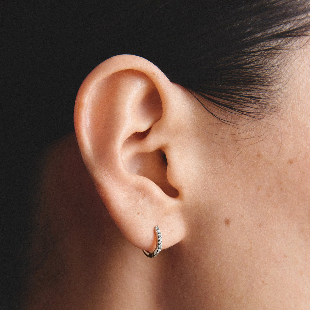 Hoop earrings with zirconia | Jewellery Boutique Australia
