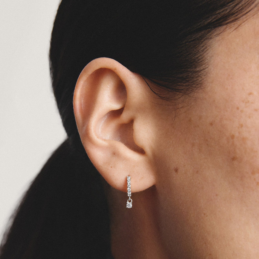 Hoop earrings with brilliant-cut zirconia | Jewellery Boutique Australia
