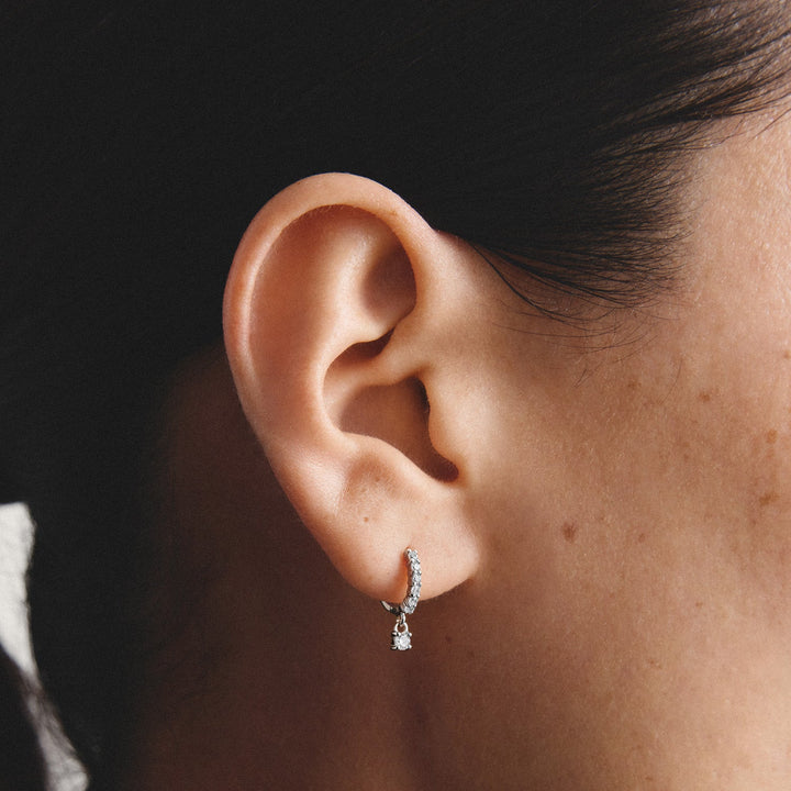 Hoop earrings with brilliant-cut zirconia | Jewellery Boutique Australia