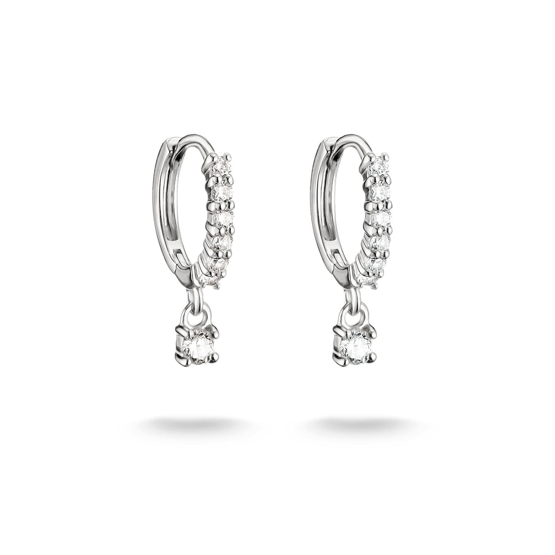 Hoop earrings with brilliant-cut zirconia | Jewellery Boutique Australia