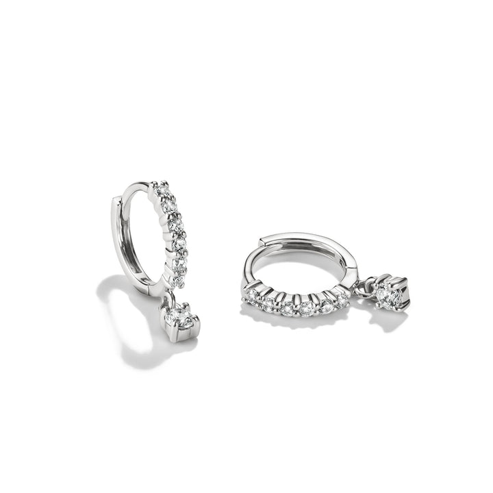 Hoop earrings with brilliant-cut zirconia | Jewellery Boutique Australia