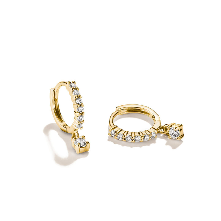 Hoop earrings with brilliant-cut zirconia | Jewellery Boutique Australia