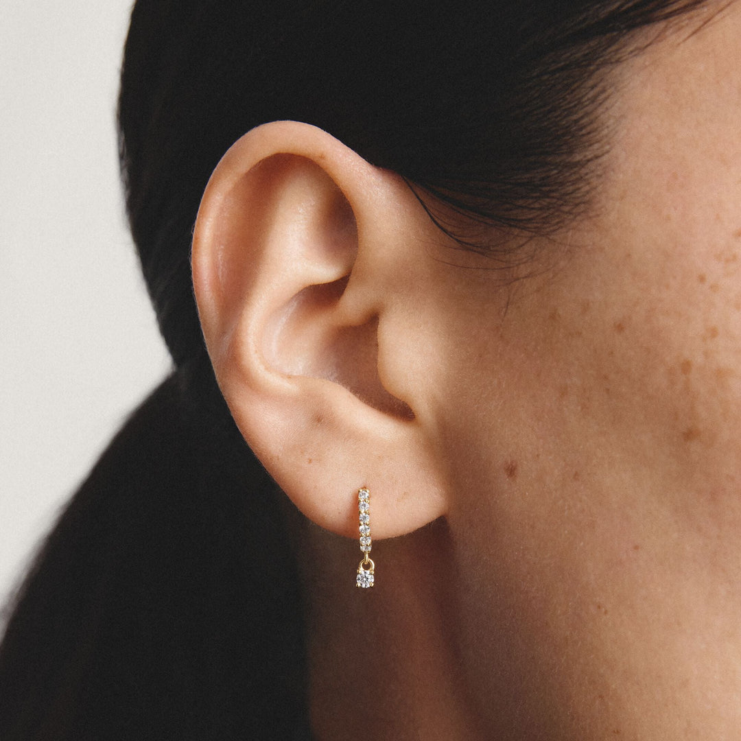 Hoop earrings with brilliant-cut zirconia | Jewellery Boutique Australia
