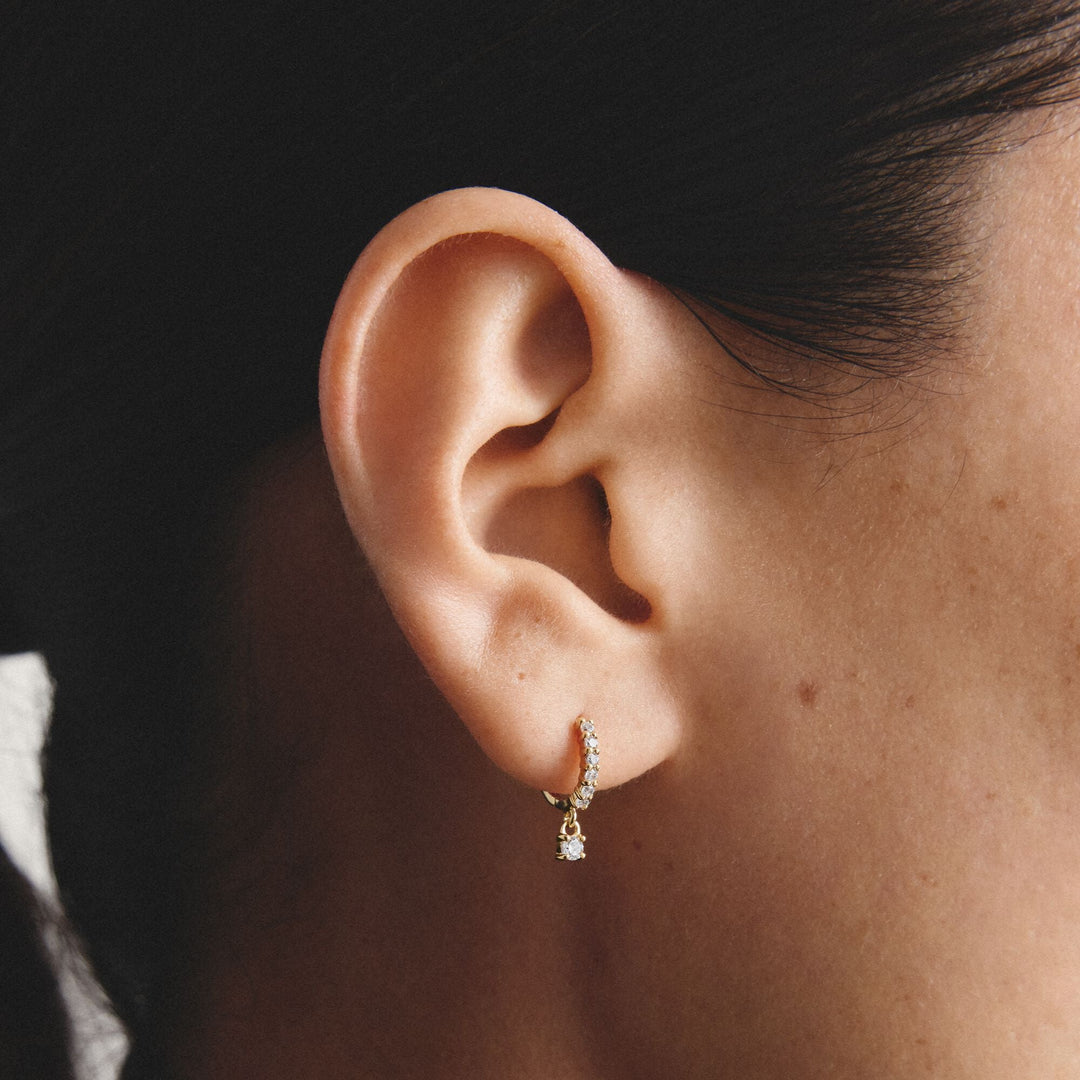 Hoop earrings with brilliant-cut zirconia | Jewellery Boutique Australia