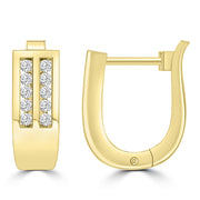 Diamond Huggie Earrings with 0.33ct Diamonds in 9K Yellow Gold - D9YHUG33GH