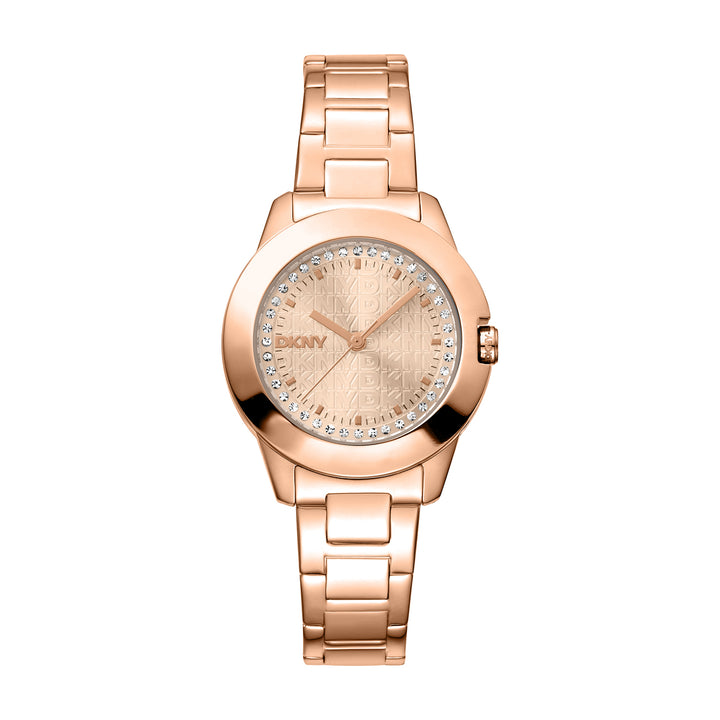 DKNY Everyday -Park Ave Logo Rose Gold Stainless Steel 30mm Watch