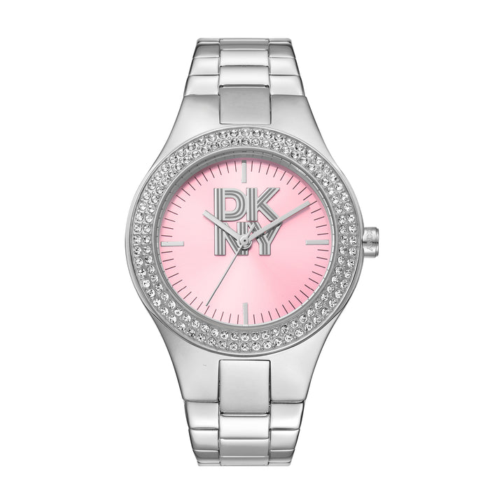 DKNY Evening -Parsons Glitz Silver Stainless Steel 38mm Watch