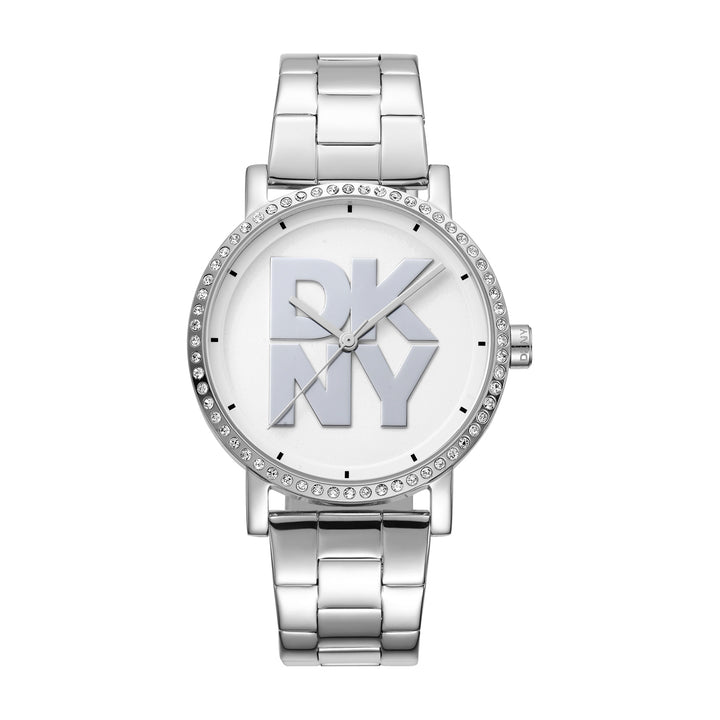 DKNY Logo -Soho Logo Silver Stainless Steel 36mm Watch
