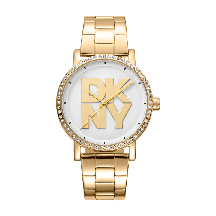 DKNY Logo -Soho Logo Gold Stainless Steel 36mm Watch