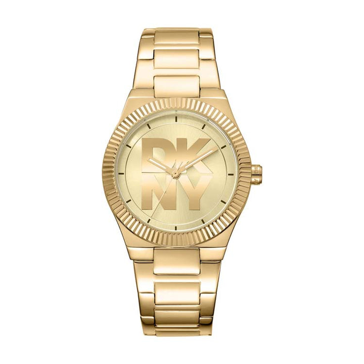 DKNY Logo Gold Stainless Steel 33mm Watch