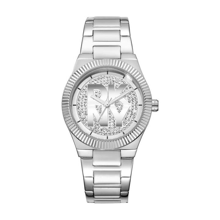 DKNY Logo Silver Stainless Steel 33mm Watch