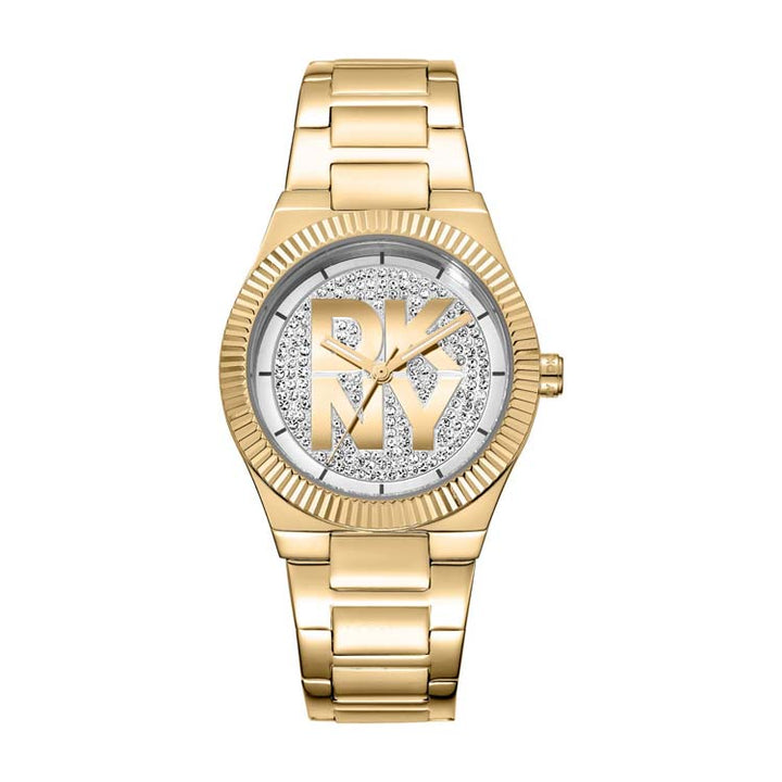 DKNY Logo Gold Stainless Steel 33mm Watch