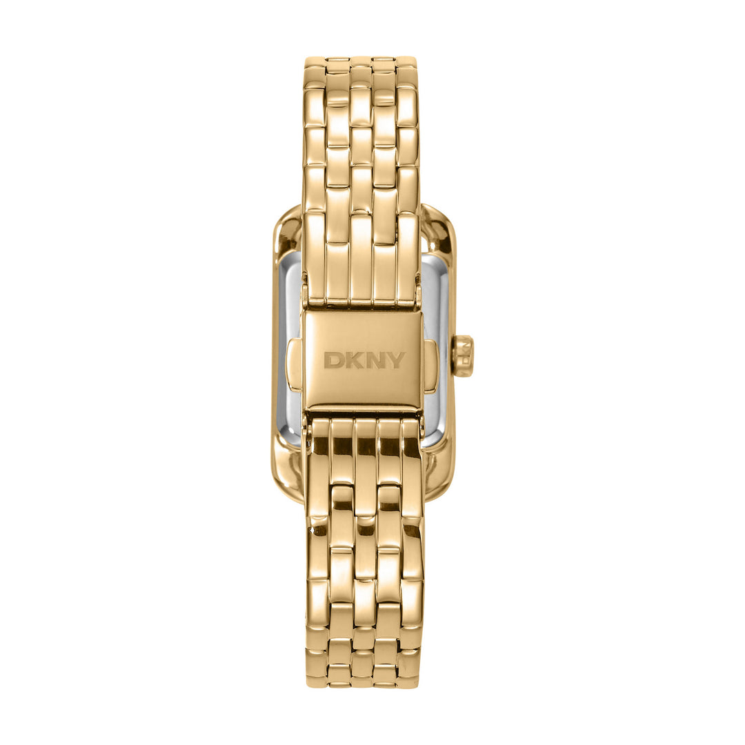 DKNY Signature Shape Gold 20x33mm Silver Dial Womens Watch